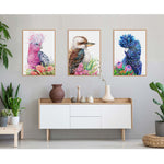 Black Cockatoo and Proteas Wall Art