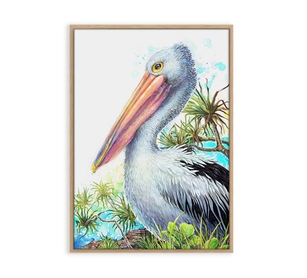 Pelican and Pandanus Wall Art
