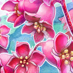 Hummingbird and Coral Bell Flowers