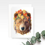 Bohemian Bear Greeting Card