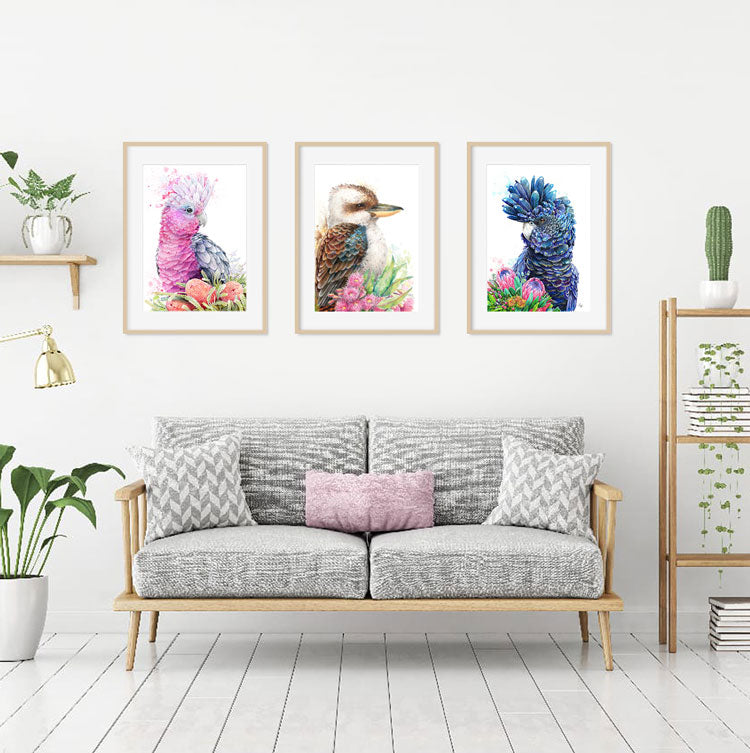 Kookaburra and Gum Blossoms Wall Art