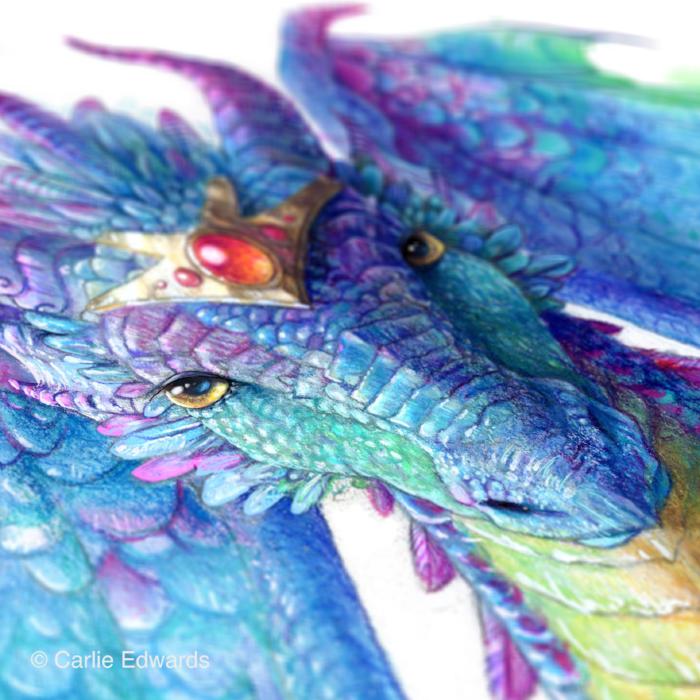 Colourful Dragon Art Print