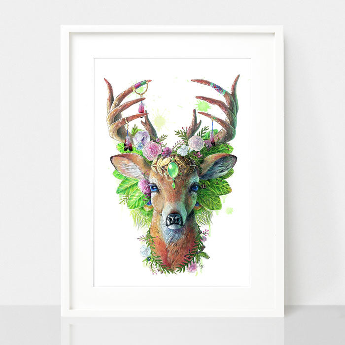 Woodland Deer Nursery Art Print