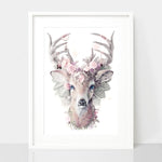Deer Dusty Pink Nursery Art Print