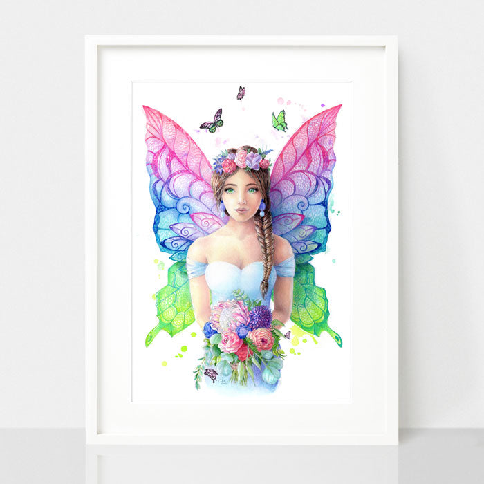 Rainbow Fairy Art Print