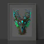 Glow in the Dark Deer Print