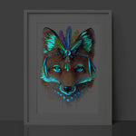 Glow in the Dark Fox Print