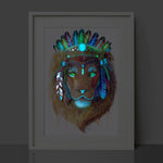 Glow in the Dark Lion Print