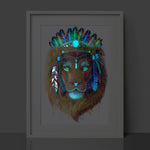 Glow in the Dark Lion Print