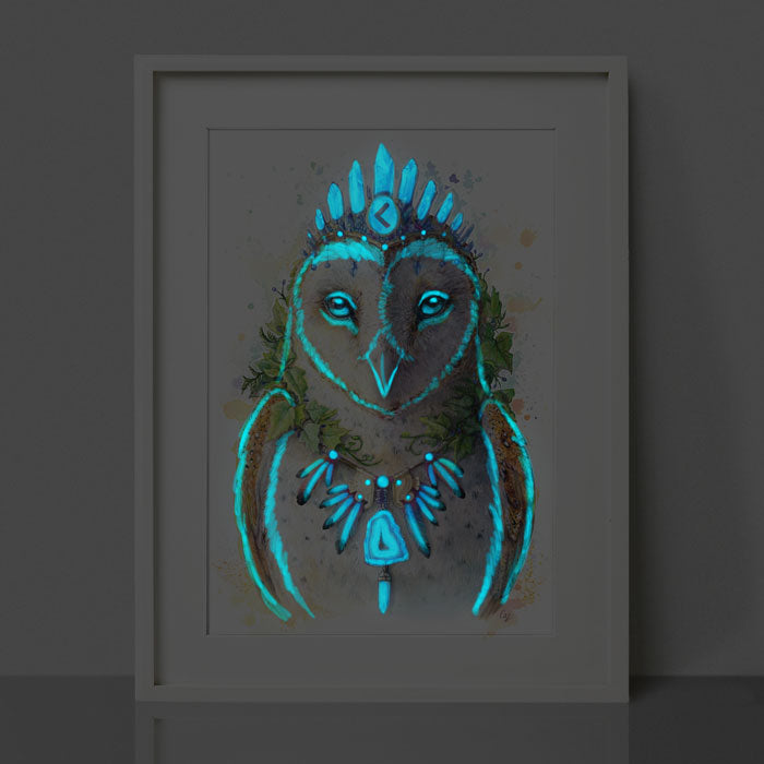 Glow in the Dark Owl Print