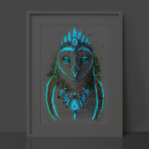 Glow in the Dark Owl Print