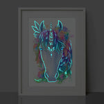 Glow in the Dark Unicorn Print