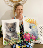 Koala and Eucalypus Blossom Print