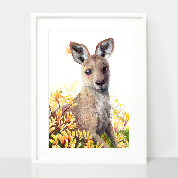 Kangaroo Nursery Wall Art Prints