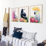 Magpie and Bottlebrush Wall Art