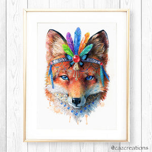 Glow in the Dark Fox Print