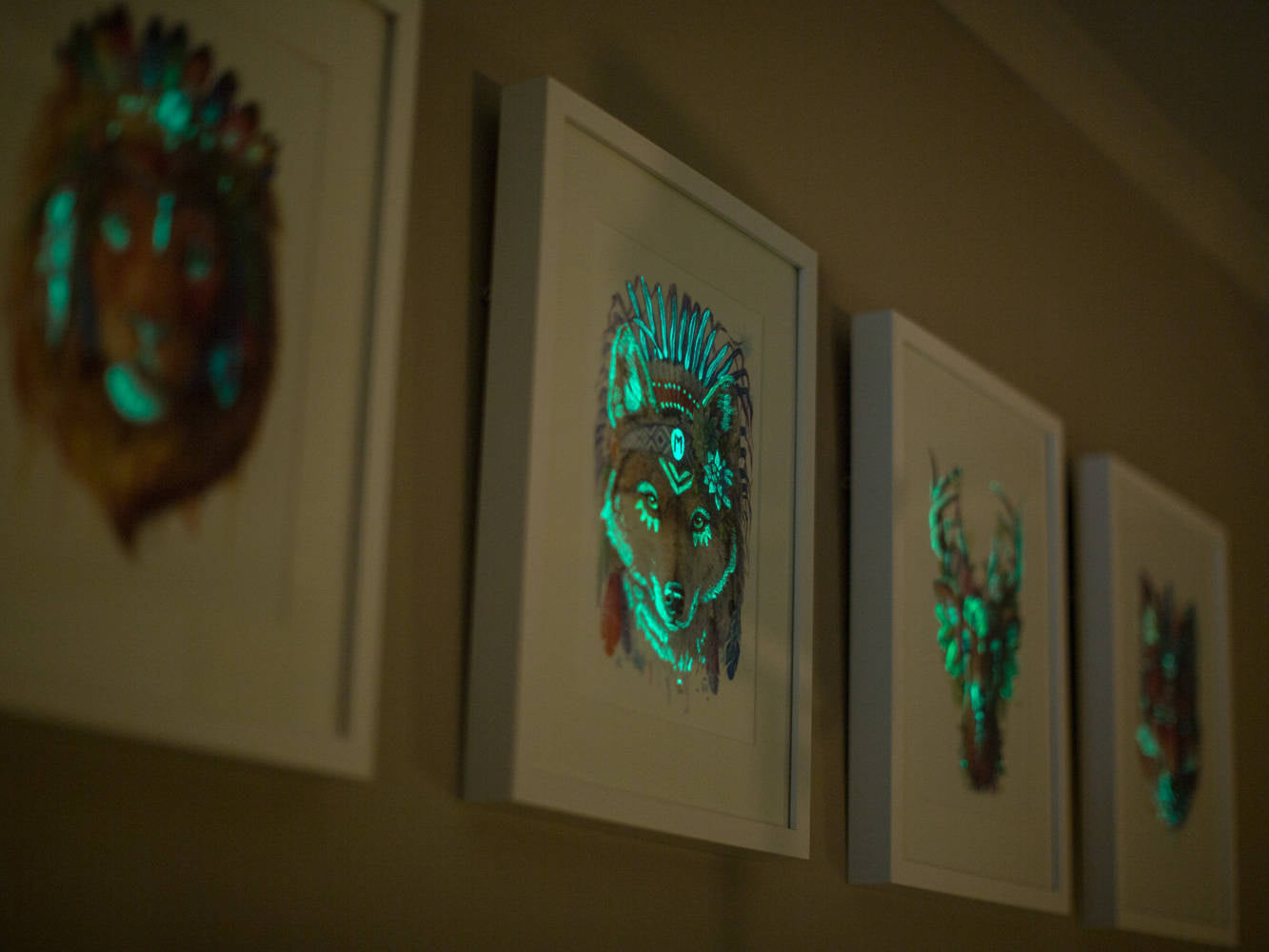 Glow in the Dark Lion Print