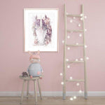 Floral Unicorn - Dusty Pink Print
