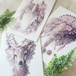 Bohemian Elephant - Dusty Pink Print