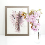 Bohemian Giraffe - Dusty Pink Print