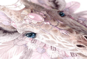 Bohemian Giraffe - Dusty Pink Print