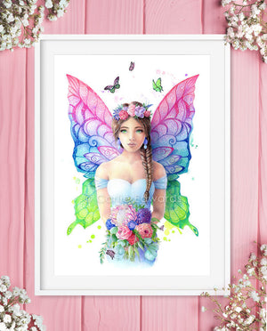 Rainbow Fairy Art Print